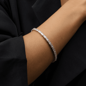 Pulseira Feminina Dourada Riviera em Zircônias