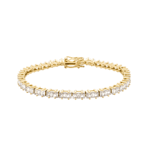 Pulseira Feminina Dourada Riviera em Zircônias